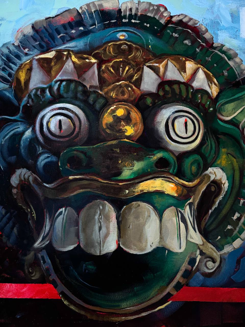 Finished mask painting