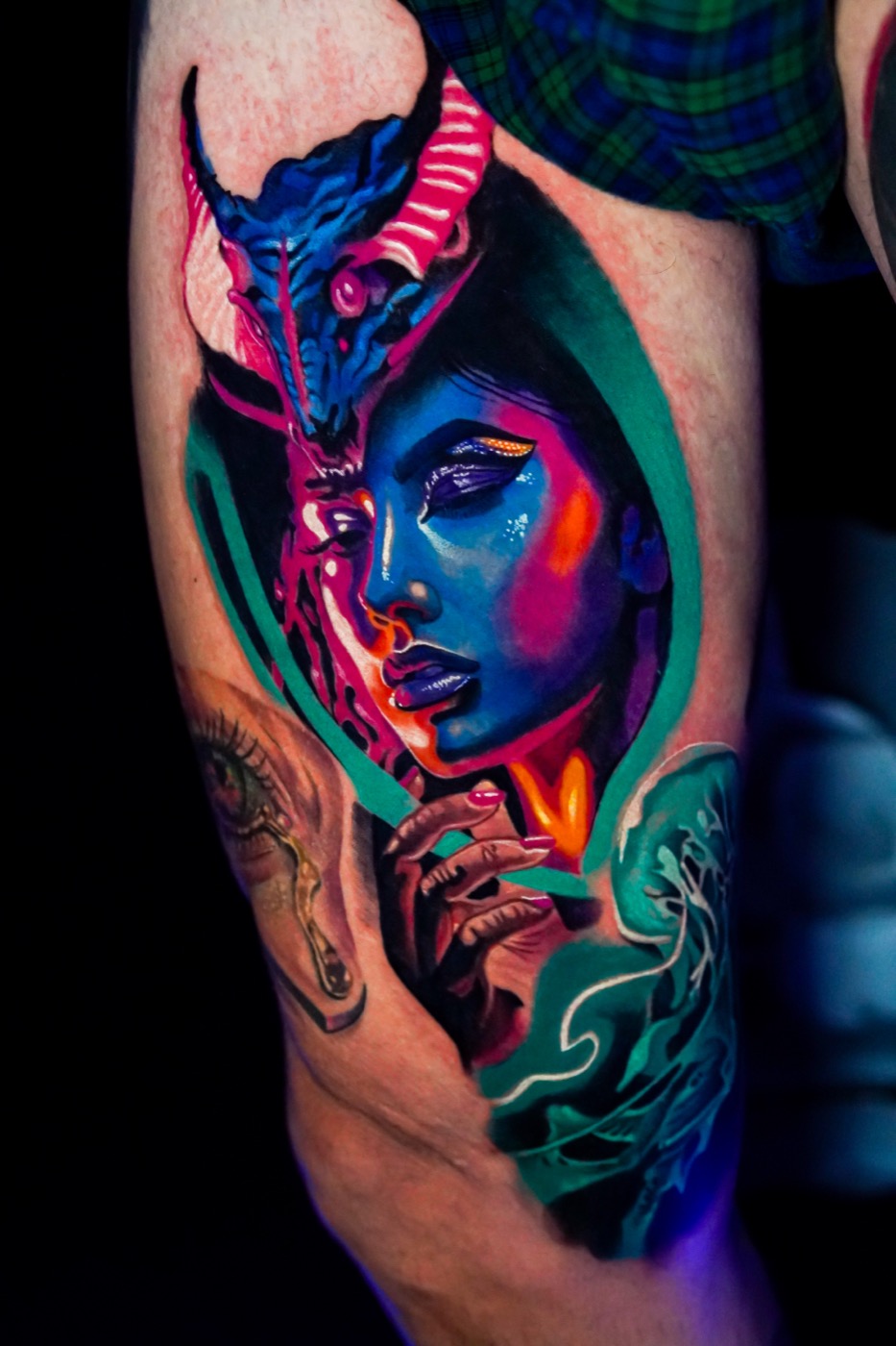 Neon Reverie — Color Realism tattoo by Laurent Alba, Denver