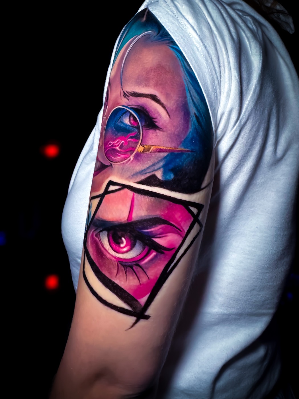 Third-Eye · Detail — Neo-Realism tattoo by Laurent Alba, Denver