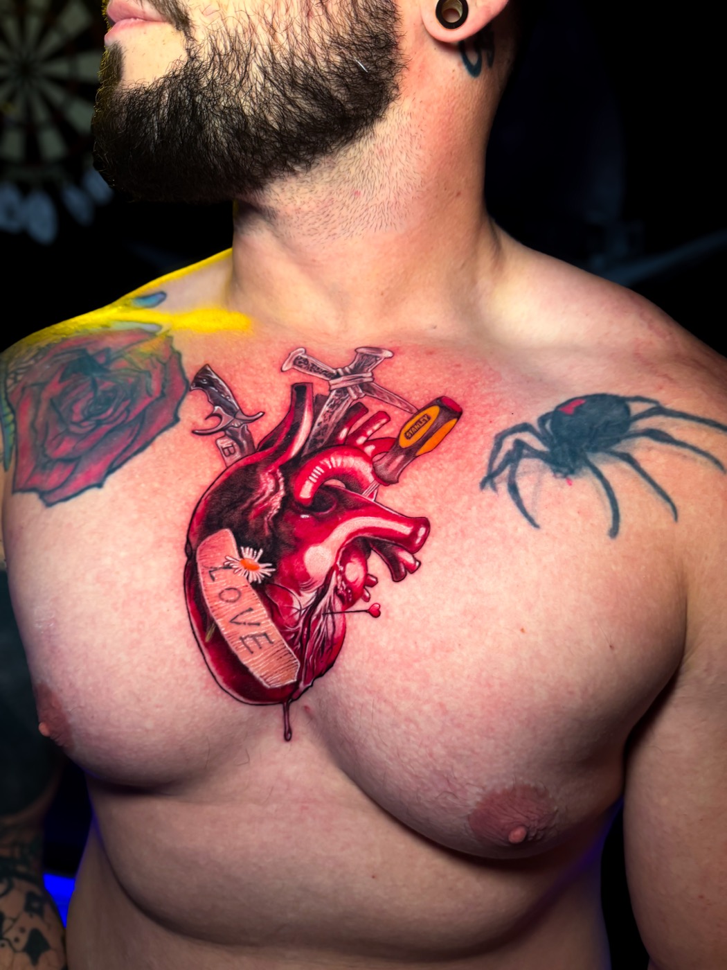 Love Hurts — Neo-Traditional tattoo by Laurent Alba, Denver