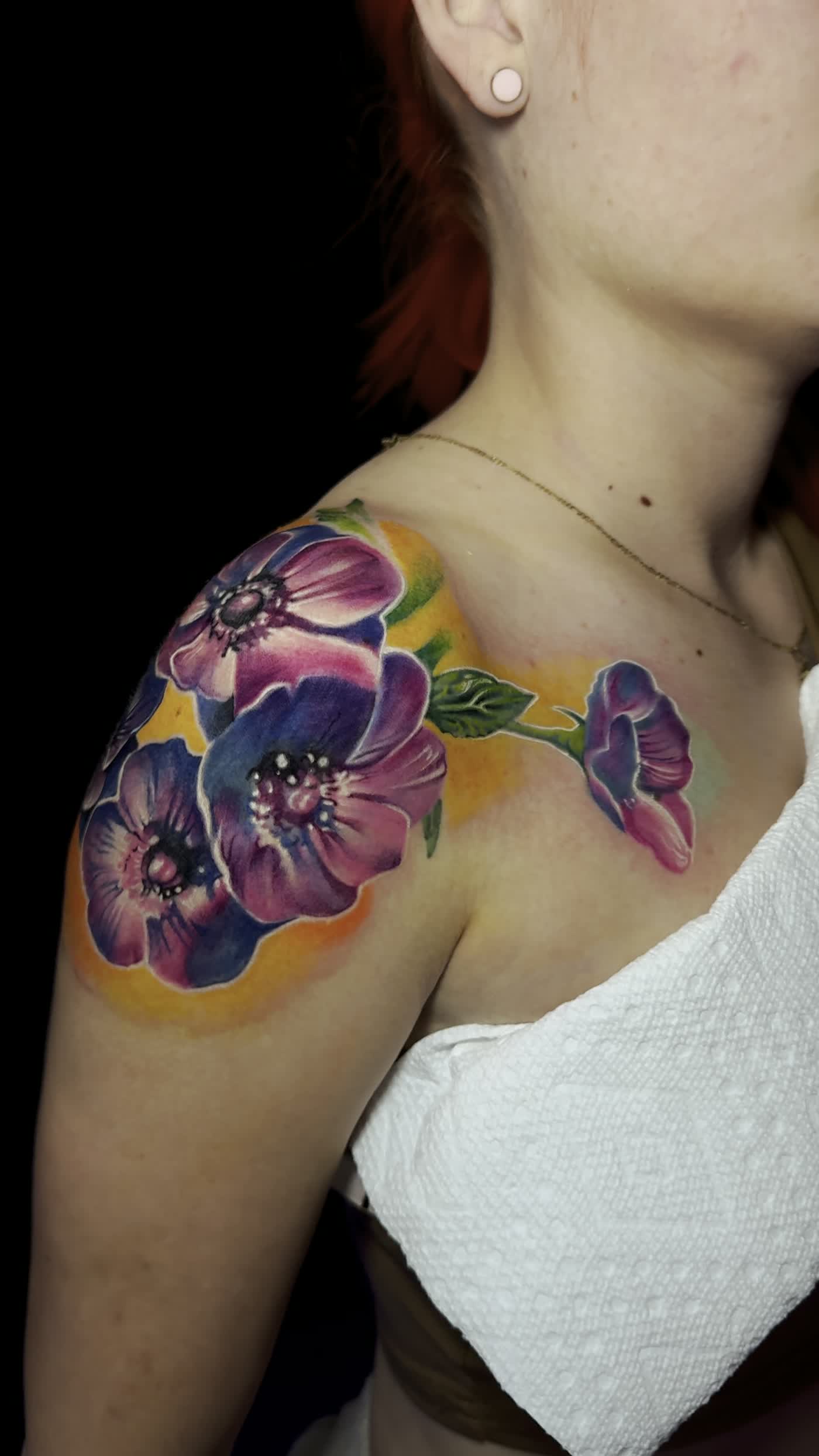 Watercolor Bloom — Watercolor tattoo by Laurent Alba, Denver